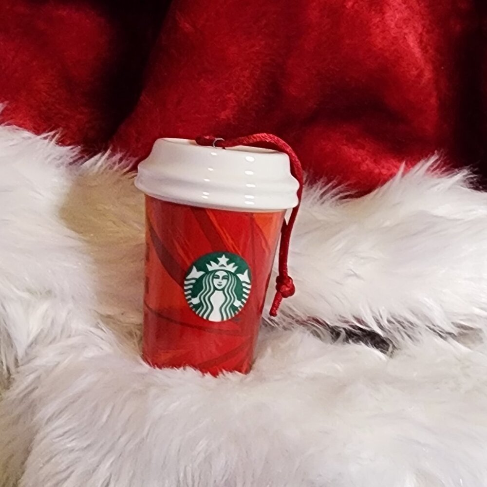 2014 Starbucks Christmas Holiday Ornament Ceramic Cup
